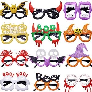 NWT‎ 12Pcs Glittery Halloween Party Glasses/Costume Props
